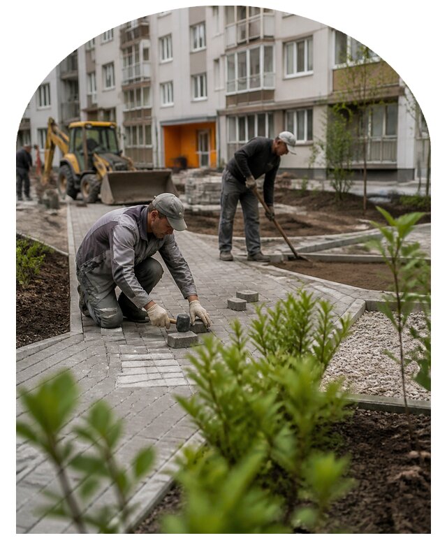 Благоустройство двора многоквартирного дома в Набережных Челнах