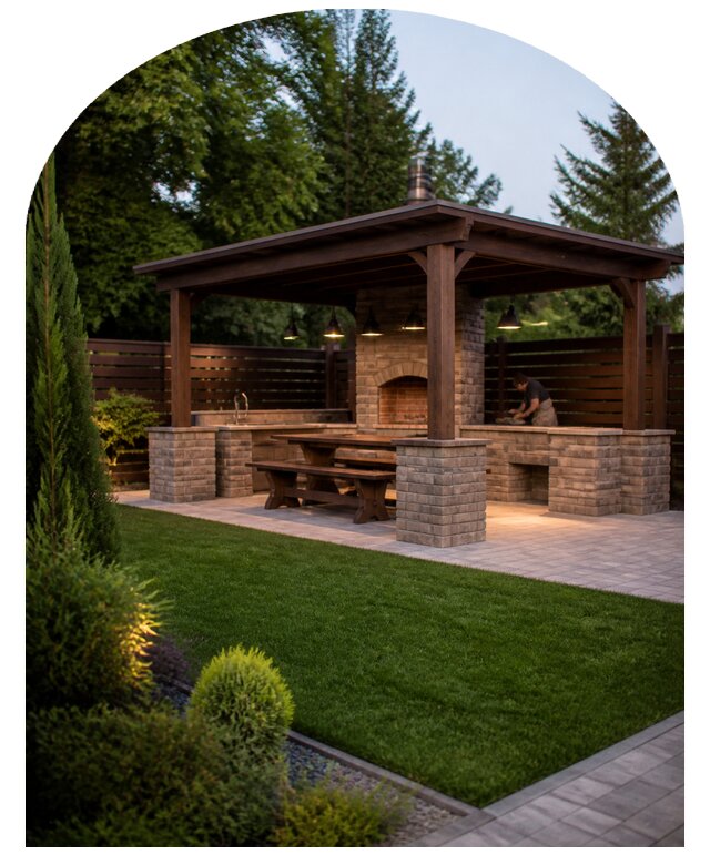 Барбекю зона под ключ в Набережных Челнах по цене от 253950 р. | Метпроект-Нбр
